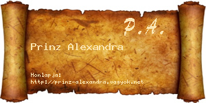 Prinz Alexandra névjegykártya